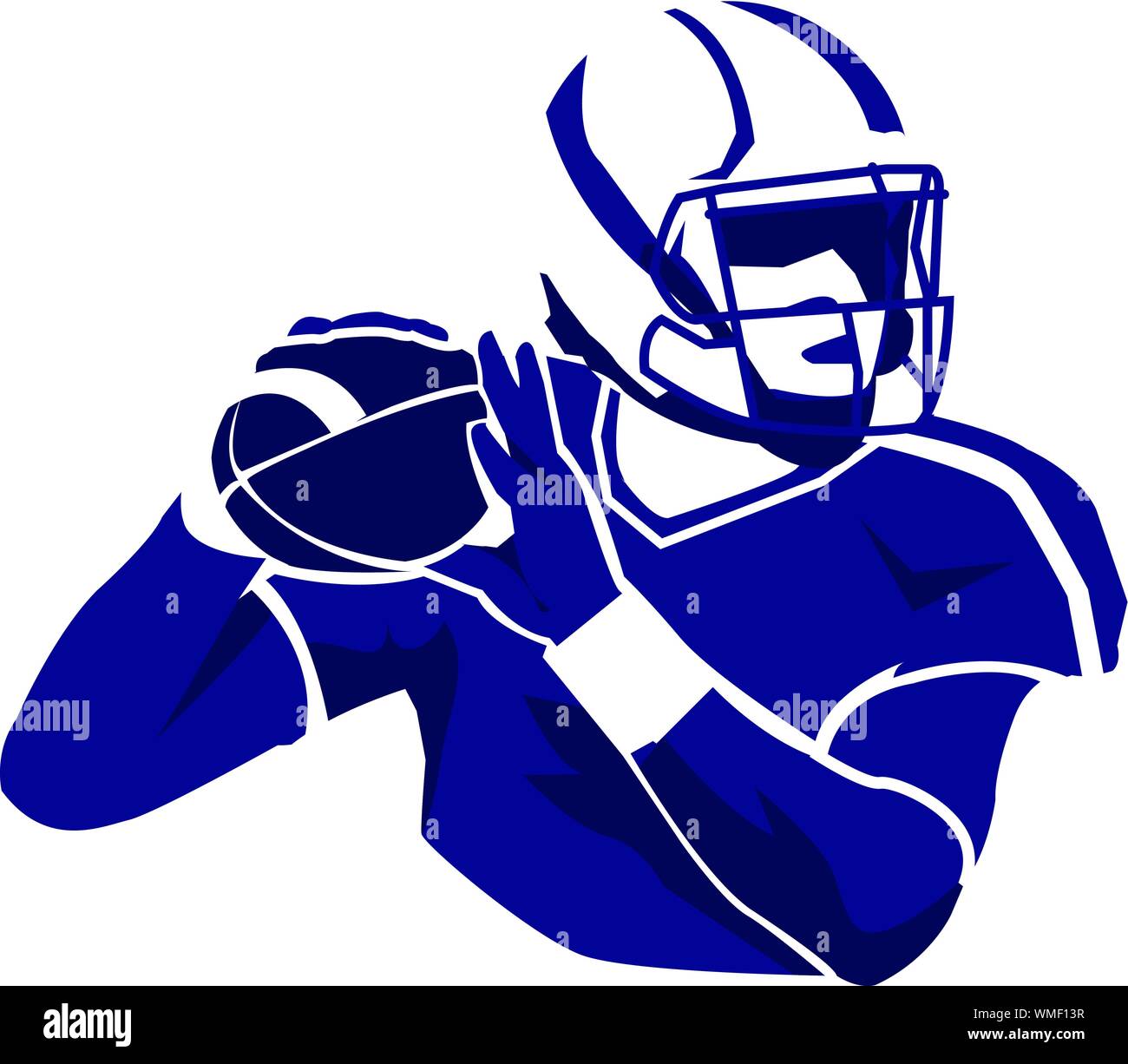 Vektor American Football Player Abbildung Stock Vektor