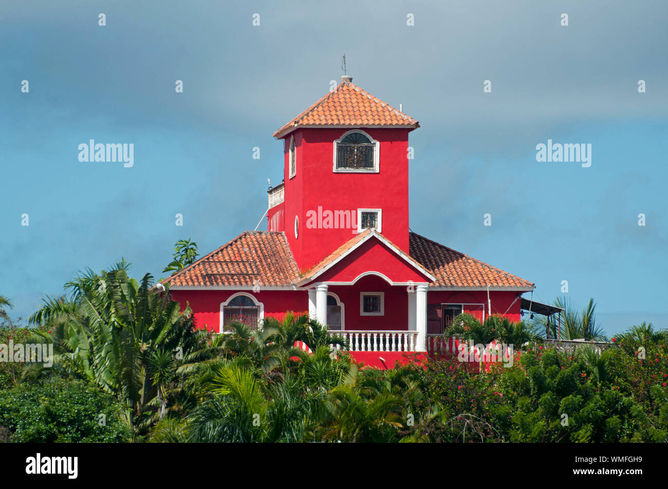 Haus zwischen Pedro Sanchez und Miches, Cordillera Oriental, Dominikanische Republik, Karibik, Nordamerika Stockfoto