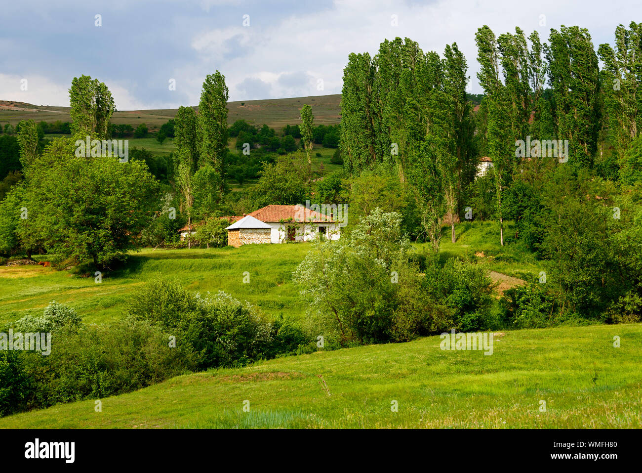 Haus in der Nähe von Shumbat, Albanien Stockfoto