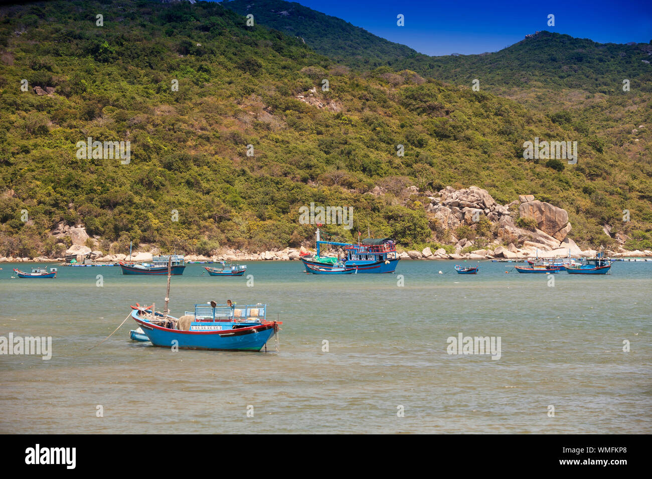 Bucht von Vinh Hy, South China Sea, Ninh Thuan, Vietnam Stockfoto