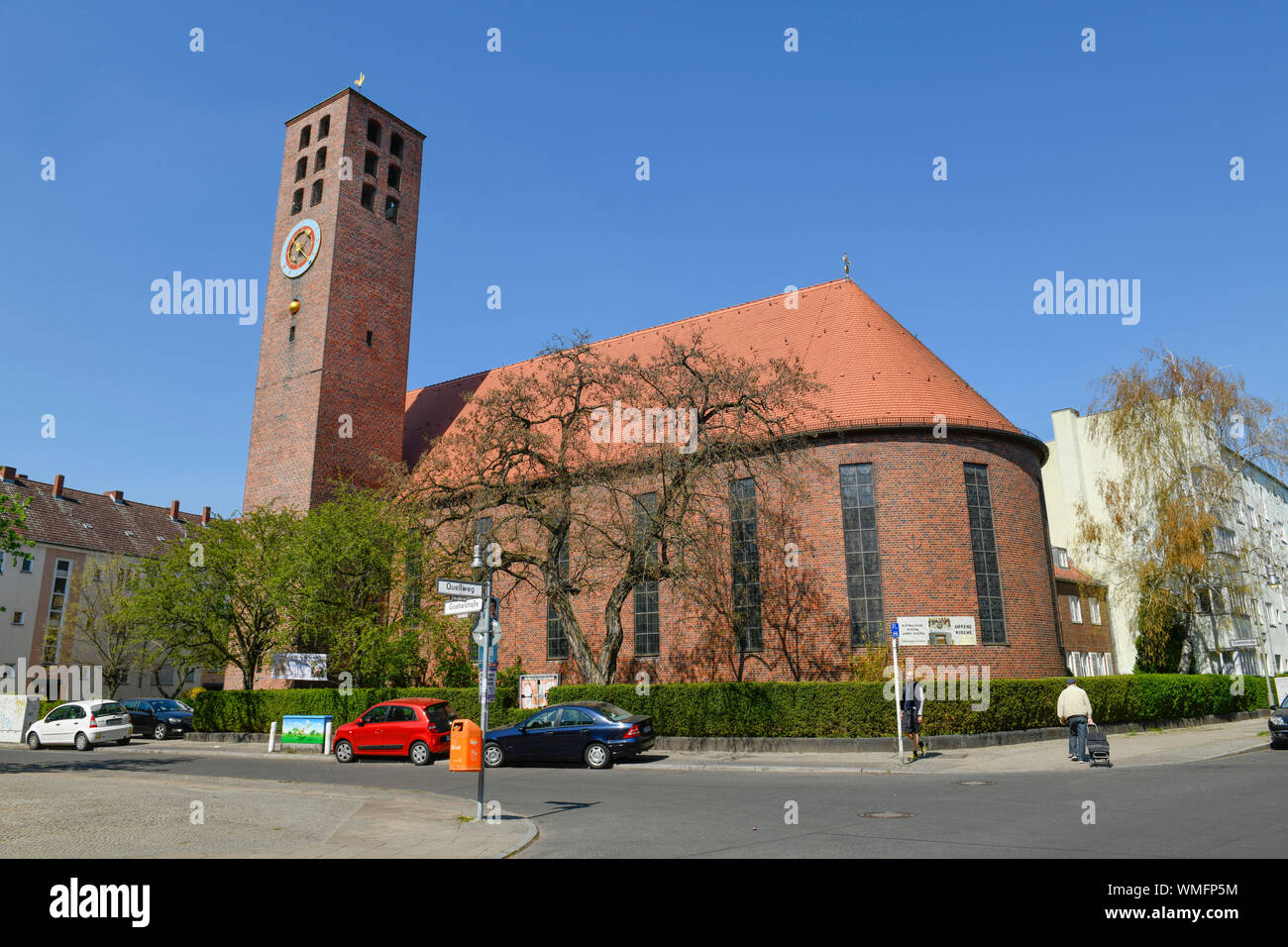 Der katholischen St.-Joseph-Kirche, Quellweg, grosssiedlung Siemensstadt, Spandau, Berlin, Deutschland Stockfoto