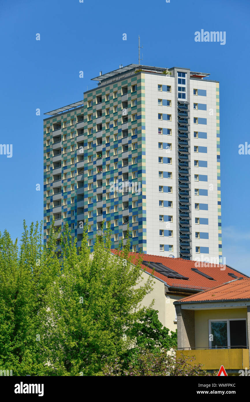 Gewobag Hochhaus Graetschelsteig 26, Wilhelmstadt, Spandau, Berlin, Deutschland Stockfoto