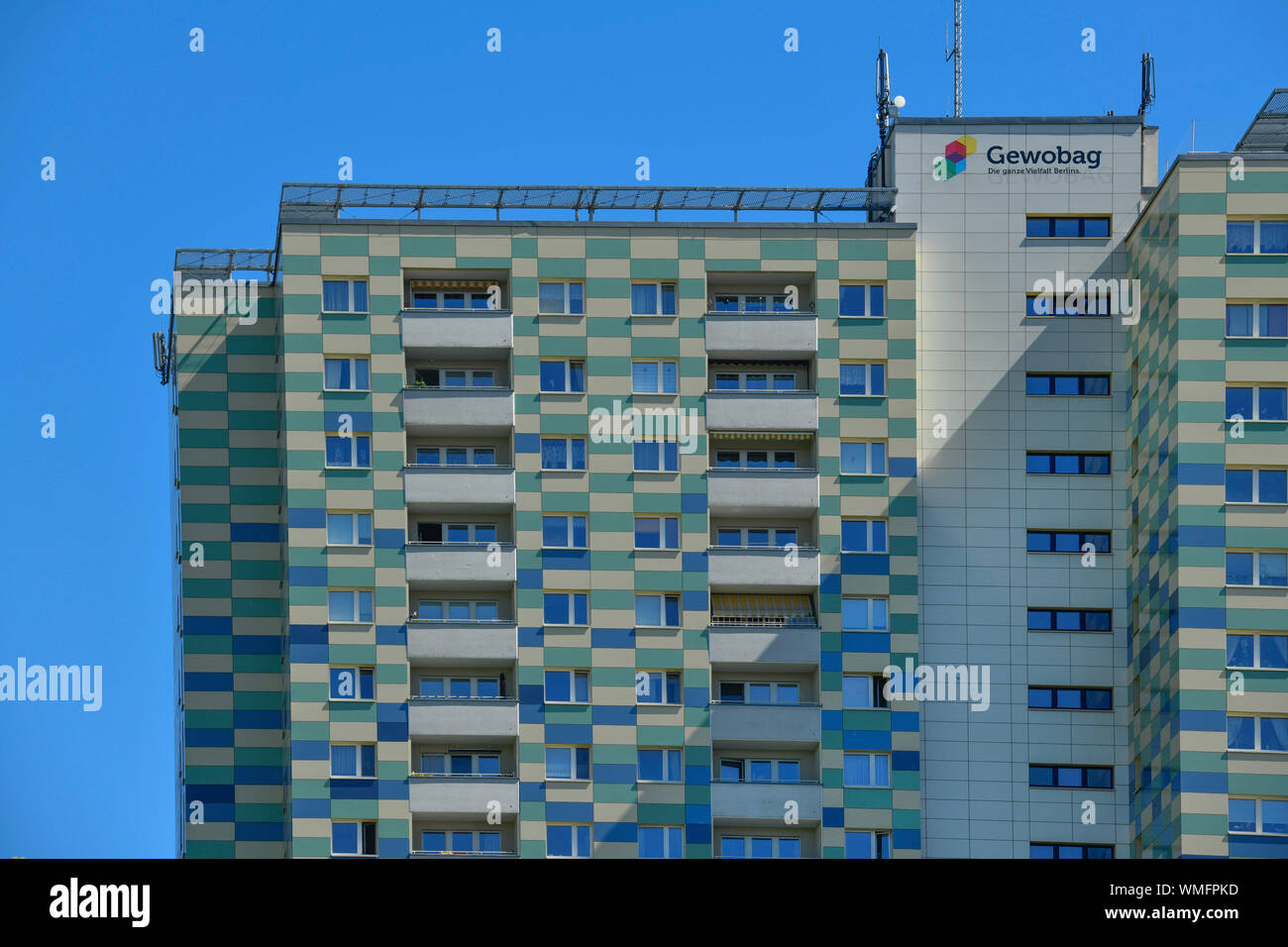 Gewobag Hochhaus Graetschelsteig 26, Wilhelmstadt, Spandau, Berlin, Deutschland Stockfoto