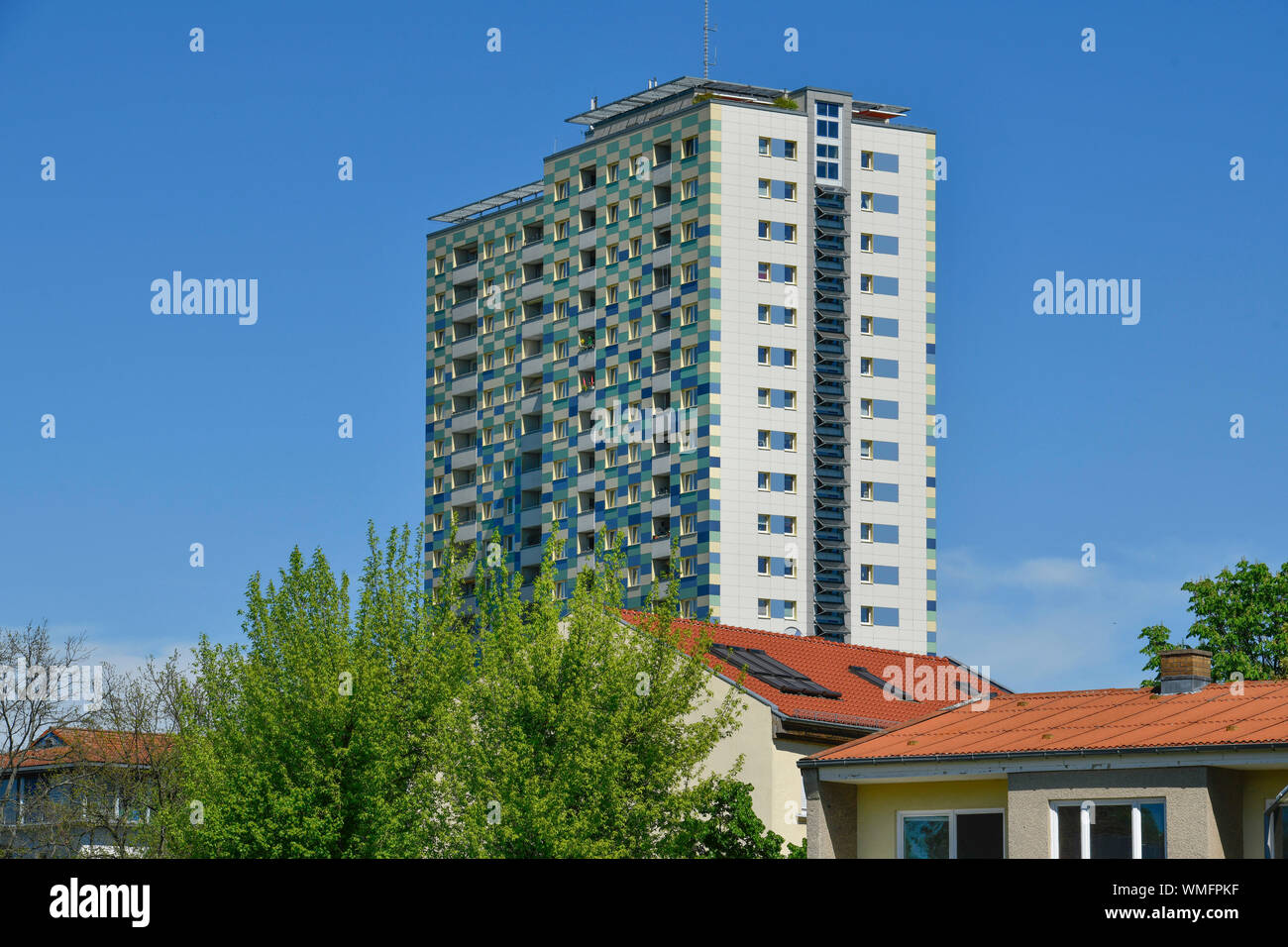 Gewobag Hochhaus Graetschelsteig 26, Wilhelmstadt, Spandau, Berlin, Deutschland Stockfoto