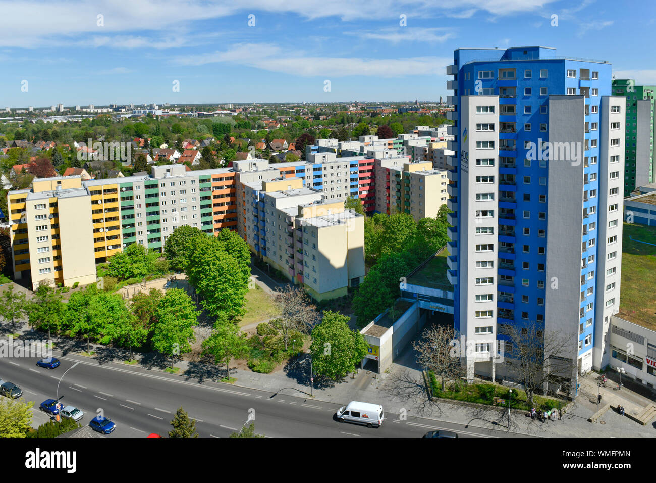 Hochhaeuser, Magistratsweg, Obstallee, Obstallee-Siedlung, Staaken, Spandau, Berlin, Deutschland Stockfoto