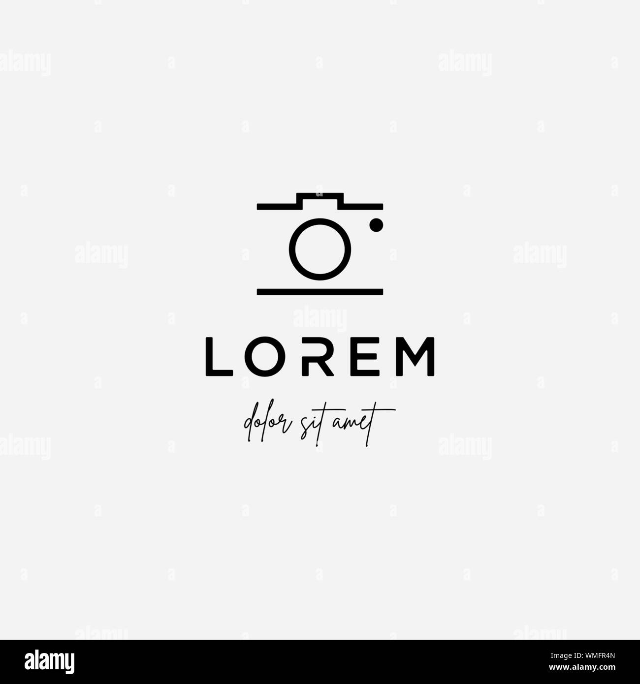 Kamera einfaches Logo Vorlage Vektor Symbol Design Stock Vektor Kamera einfaches Logo Vorlage Vektor Symbol Design Stock Vektor