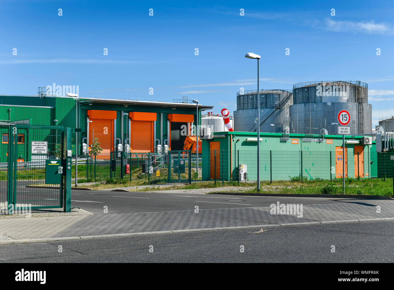 Biogasanlage der BSR, Freiheit, Ruhleben, Spandau, Berlin, Deutschland Stockfoto