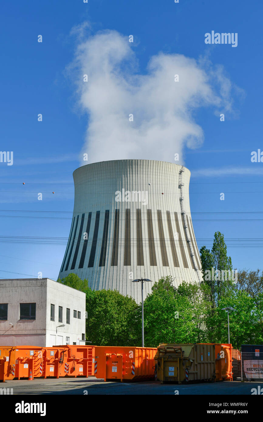 Kuehlturm, Kraftwerk Reuter West, Siemensstadt, Spandau, Berlin, Deutschland Stockfoto