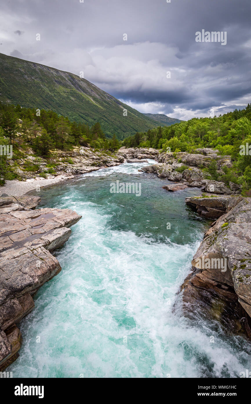 Magalaupet Schlucht Des Flusses Driva In Oppdal Gemeinde Trondelag Norwegen Skandinavien Stockfotografie Alamy
