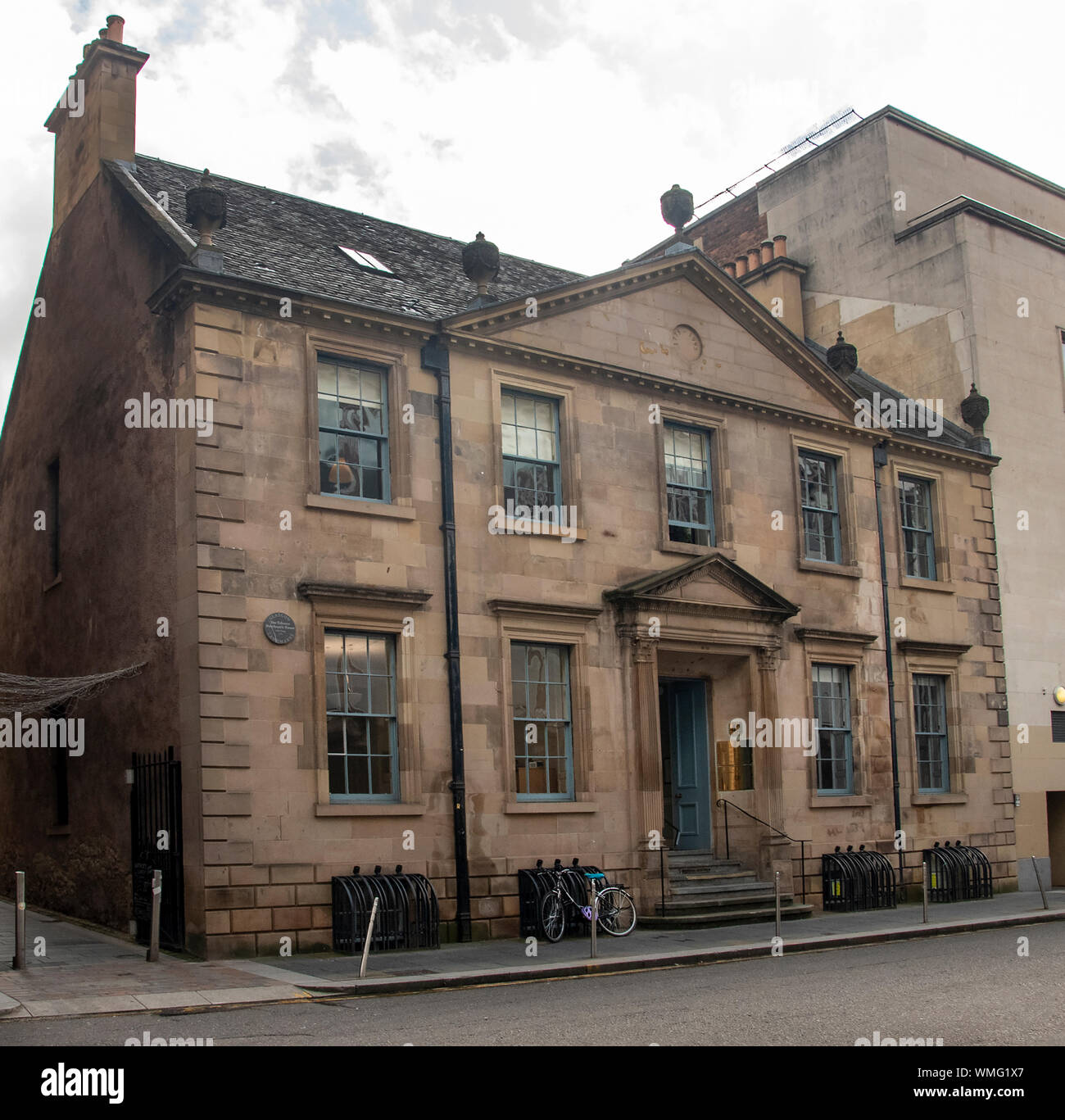 Glasgow, Schottland, Großbritannien. 20. August 2019: Der Tabak Merchant House, das ist eine Villa aus dem 18. Jahrhundert in Glasgow. Stockfoto