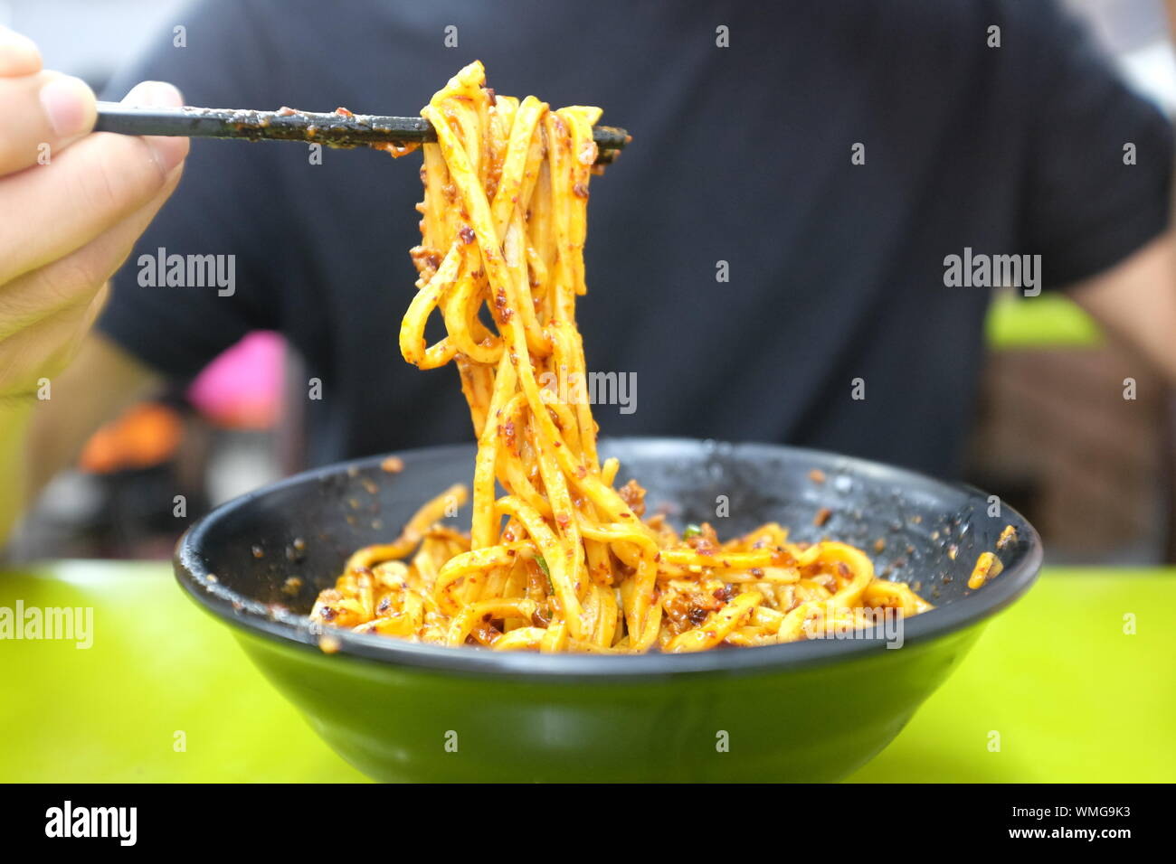 Chili Pan Mee Stockfoto