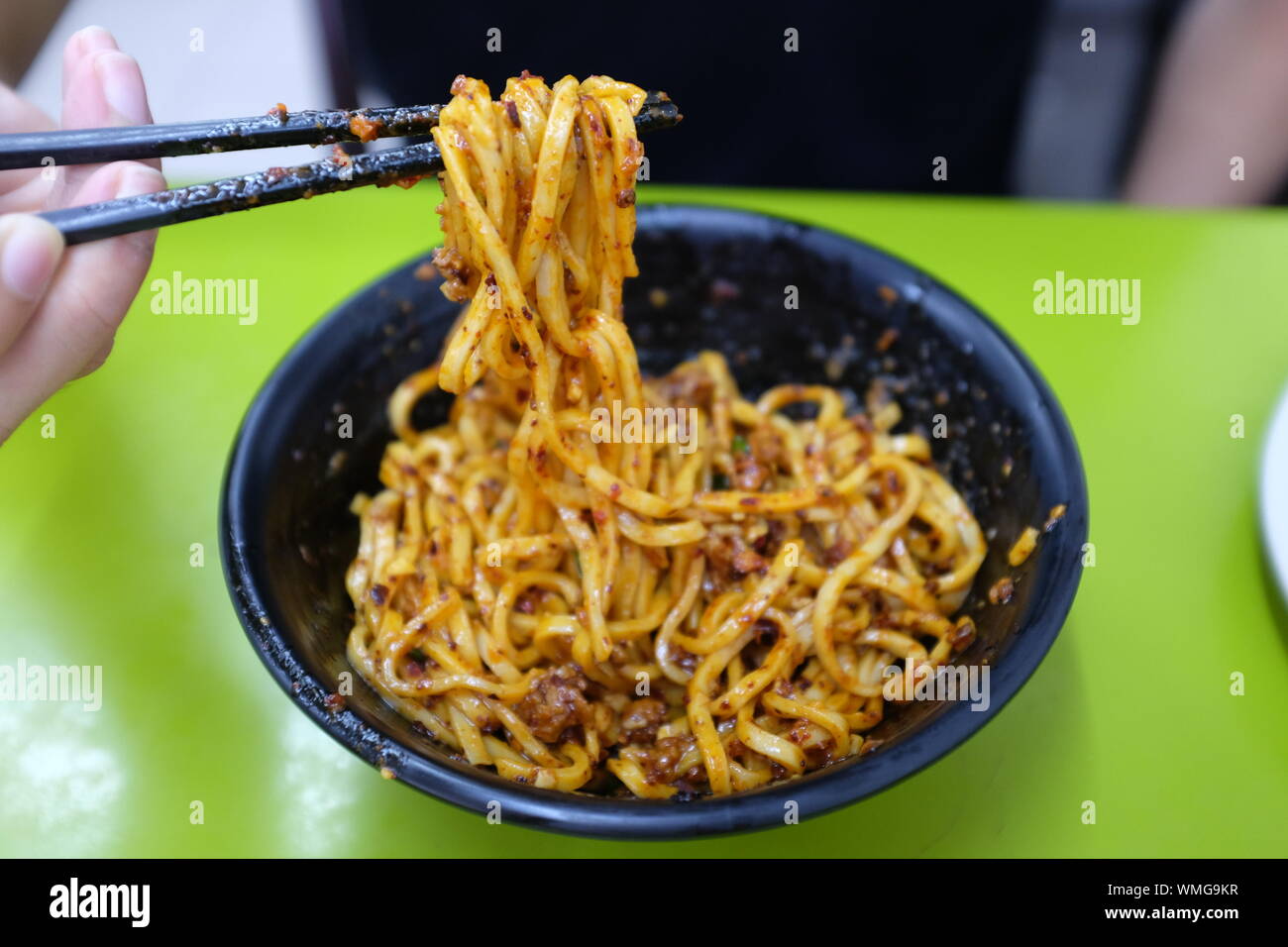 Chili Pan Mee Stockfoto
