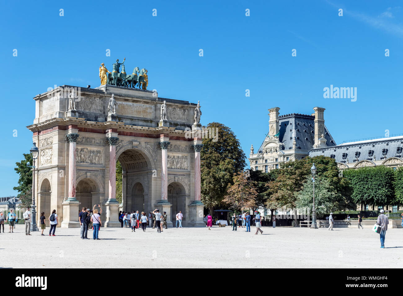 Arc de Triomphe du Carrousel im Jardin des Tuileries, Paris Stockfoto