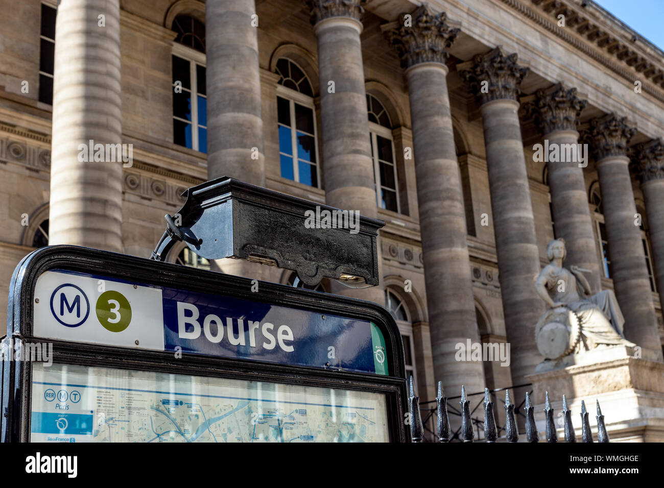 Pariser Börse Börse - Frankreich Stockfoto