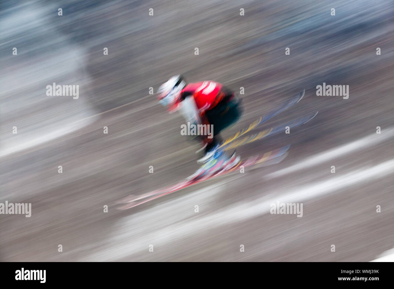 Sich schnell bewegende Rennläufer, Stowe, Vermont, USA Stockfoto