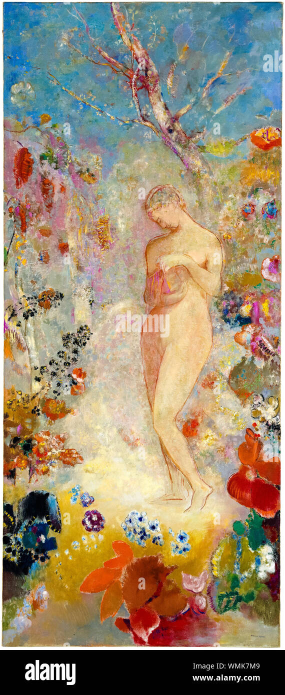 Odilon Redon, Malerei, Pandora, 1914 Stockfoto