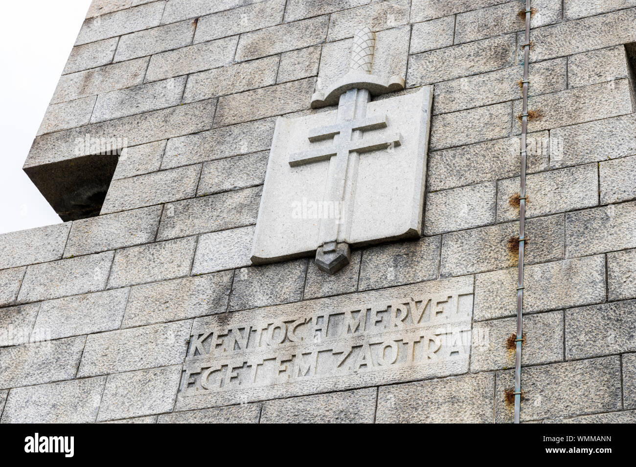 Pointe de Pen-Hir, Frankreich, Denkmal für die Briten des Freien Frankreich an einer Landzunge, auf der Halbinsel Crozon Stockfoto