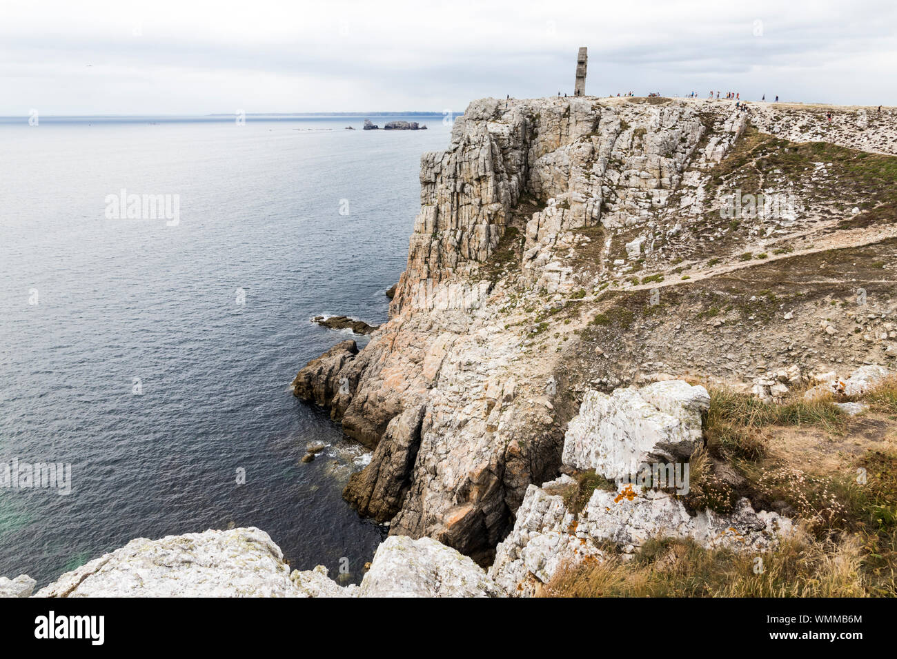 Pointe de Pen-Hir, Frankreich, Denkmal für die Briten des Freien Frankreich an einer Landzunge, auf der Halbinsel Crozon Stockfoto