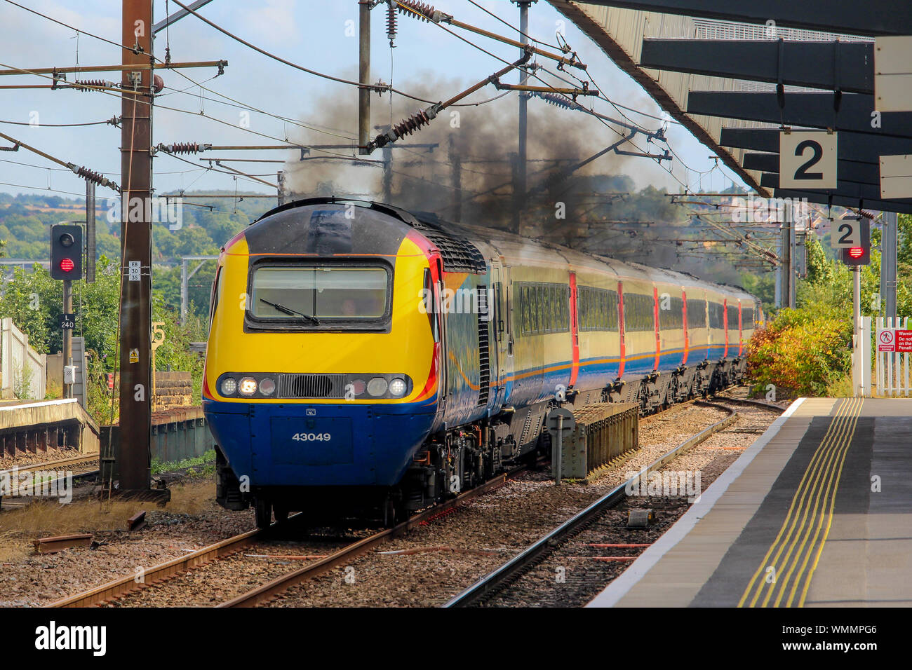 East Midlands HST vorbei Walefield Westgate Zurück zum Depot Stockfoto
