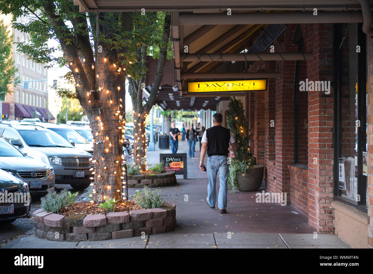 DaVinci Ristorante ist ein italienisches Restaurant in Salem, Oregon. Stockfoto