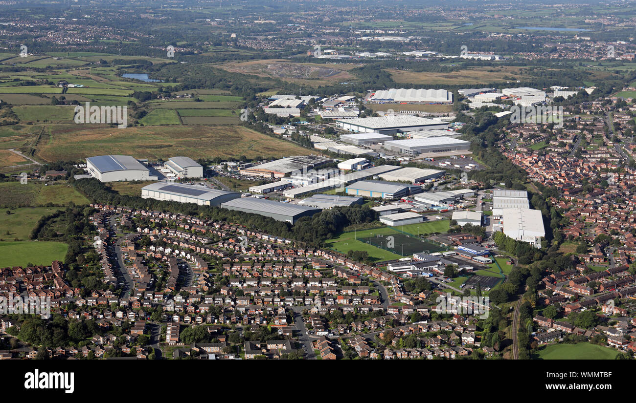 Luftaufnahme von Heywood Distribution Park Stockfoto