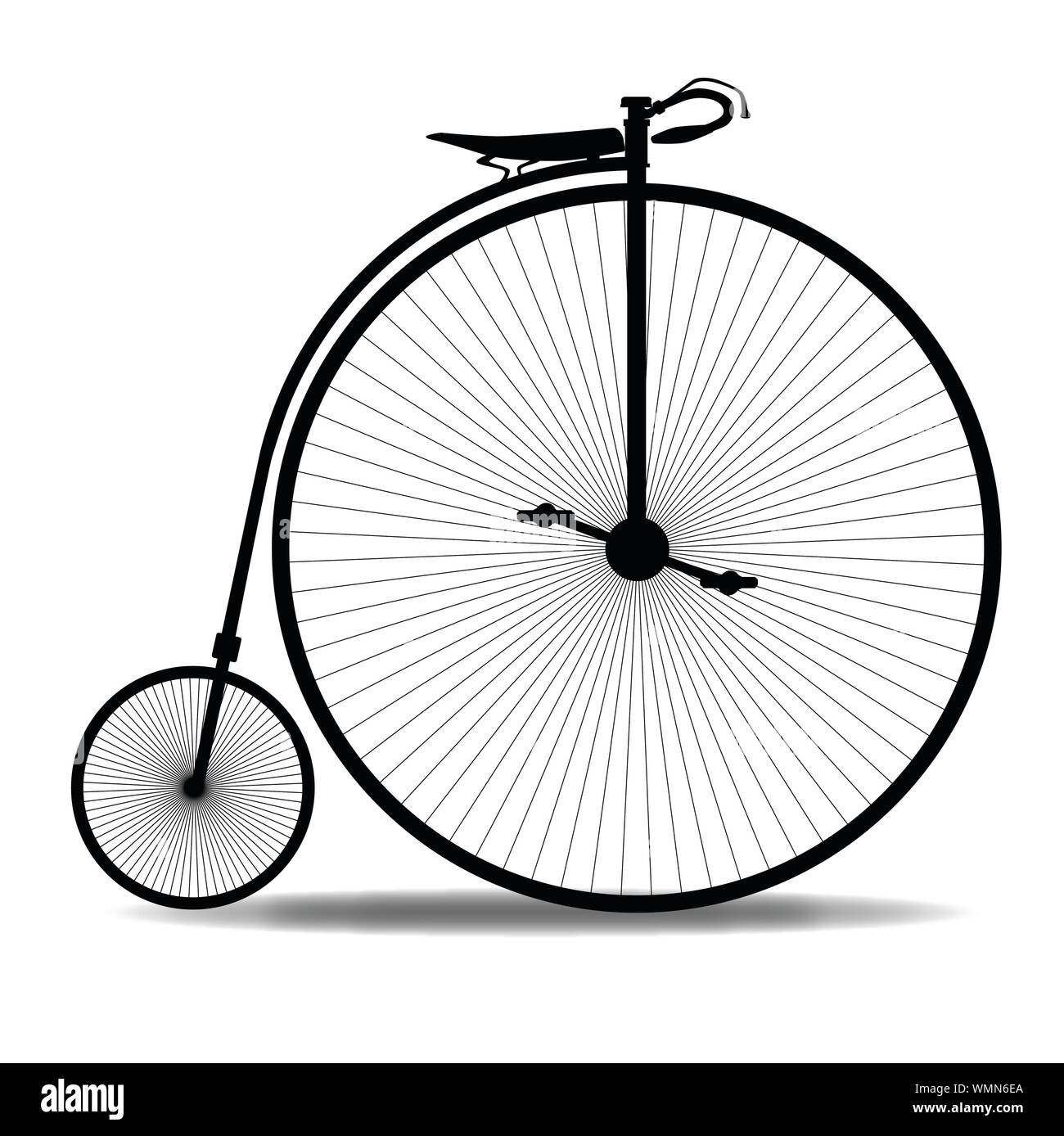 Penny Farthing Silhouette Stock Vektor
