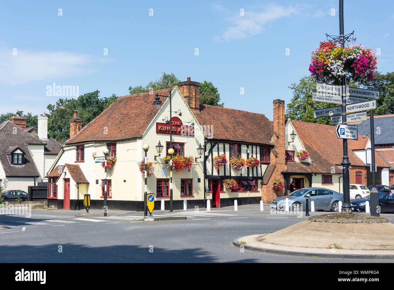 15. Jahrhundert das Kings Arms Pub, Park Lane, Harefield, London Borough von Hillingdon, Greater London, England, Vereinigtes Königreich Stockfoto