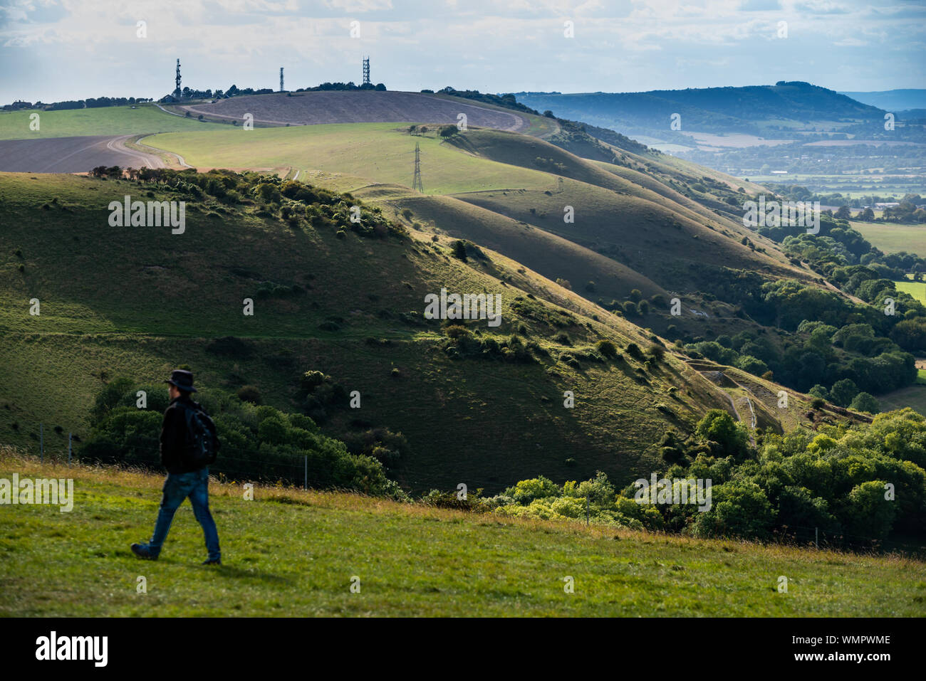 Die Fulking Escarpment Mitte Sussex Stockfoto