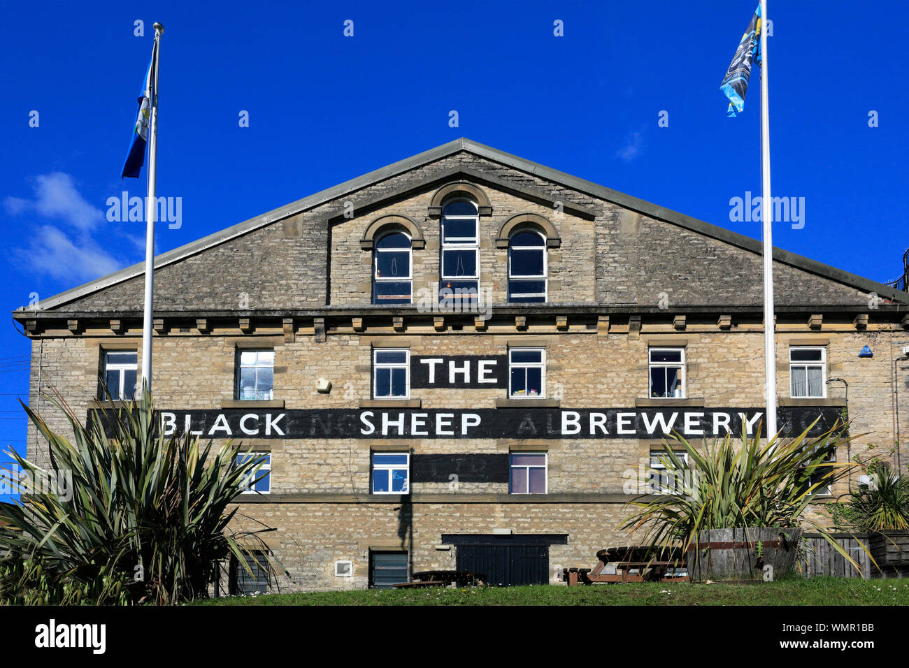 Die schwarzen Schafe Brauerei, Masham Stadt, North Yorkshire, England, Großbritannien Stockfoto