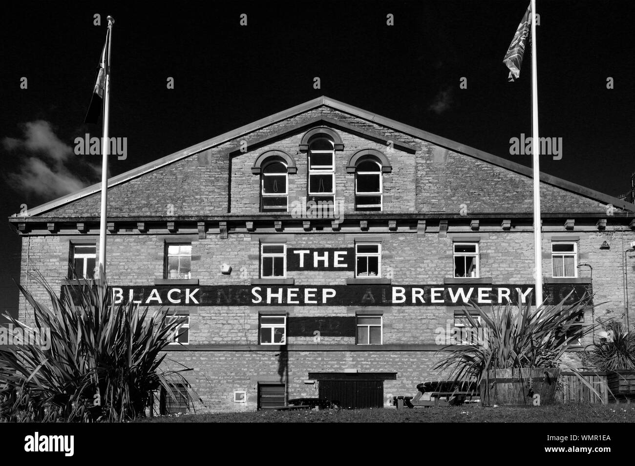Die schwarzen Schafe Brauerei, Masham Stadt, North Yorkshire, England, Großbritannien Stockfoto