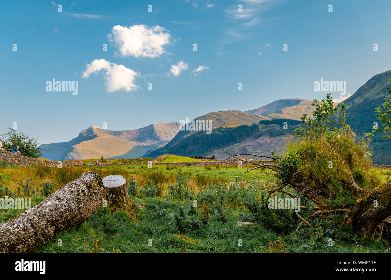 Landschaft von Achintee. Achintee ist ein Standort im Glen Nevis in der Highland Council Bereich von Schottland, Großbritannien. Stockfoto