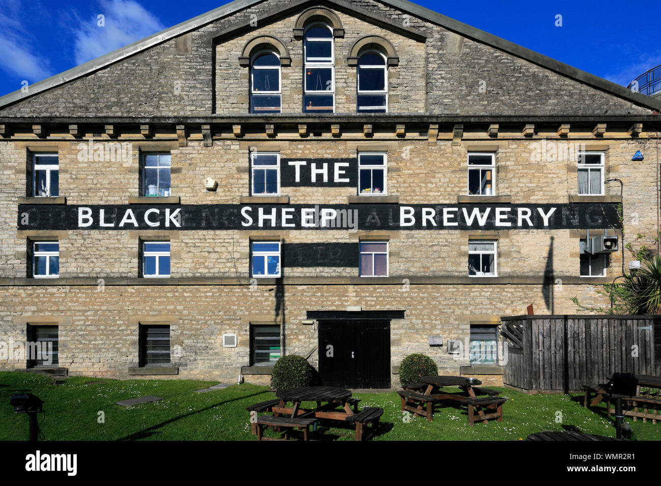 Die schwarzen Schafe Brauerei, Masham Stadt, North Yorkshire, England, Großbritannien Stockfoto