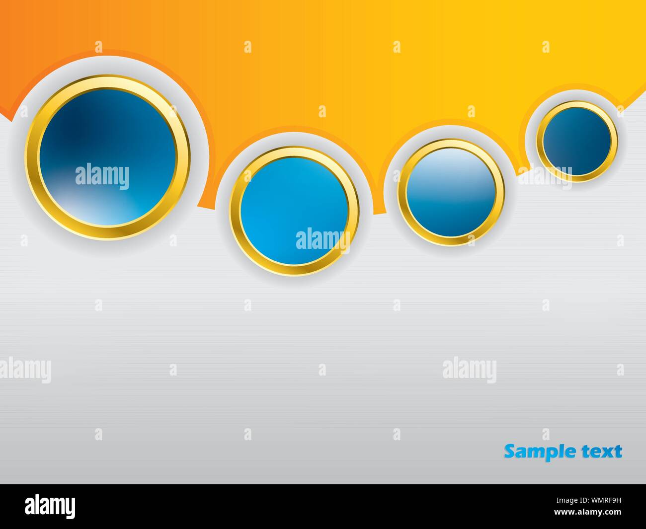 Kühl glänzende Tasten mit Schatten auf Hintergrund Stock Vektor