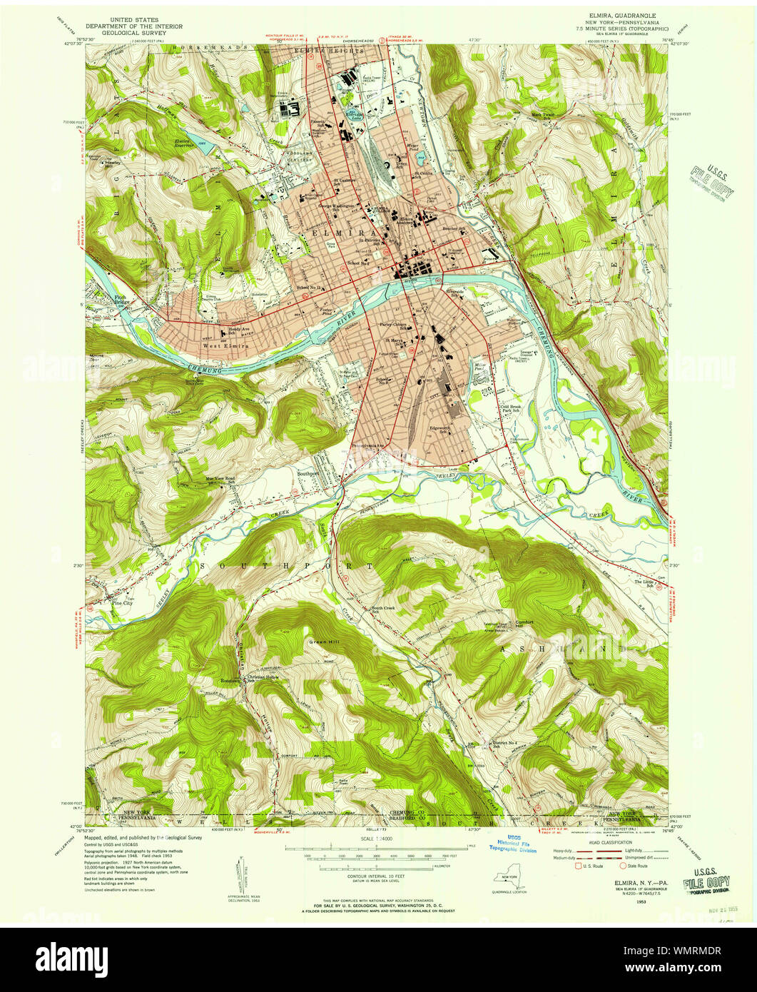 Mappa di elmira new york -Fotos und -Bildmaterial in hoher Auflösung ...