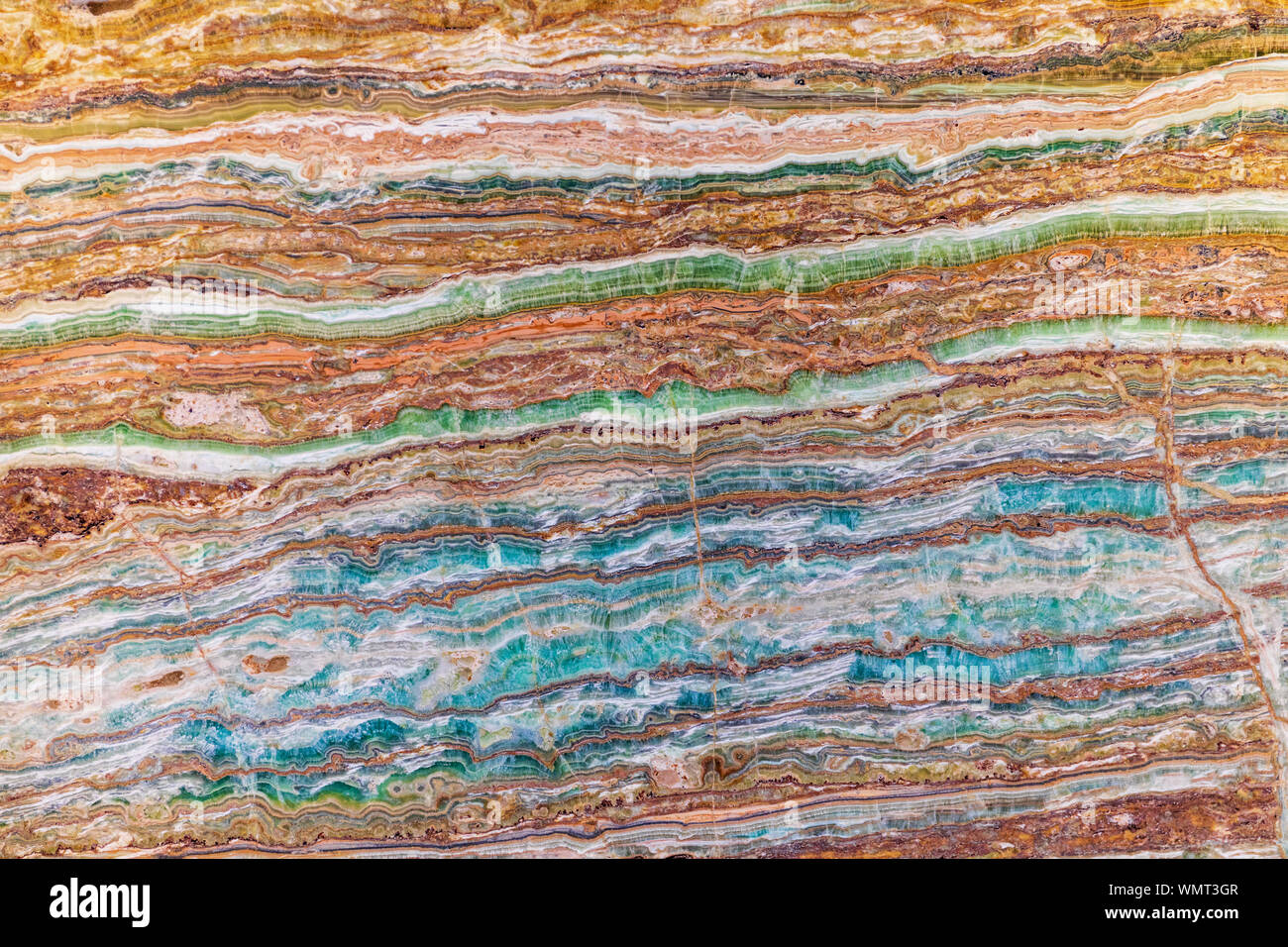 Rainbow Color Effekte an Marmor Stein Fliese Hintergrund Stockfoto