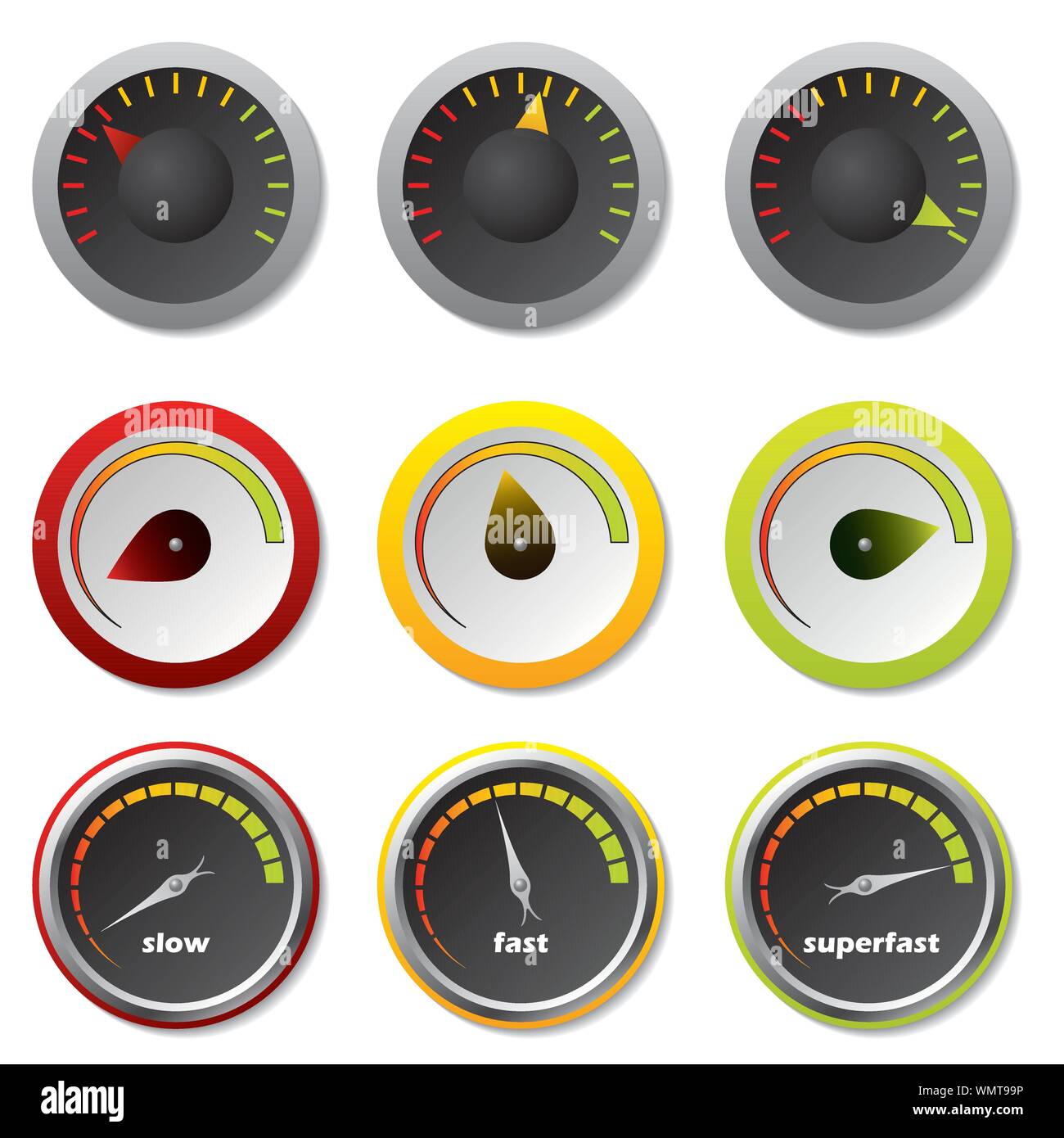 Geschwindigkeitsmesser für downloads Stock Vektor