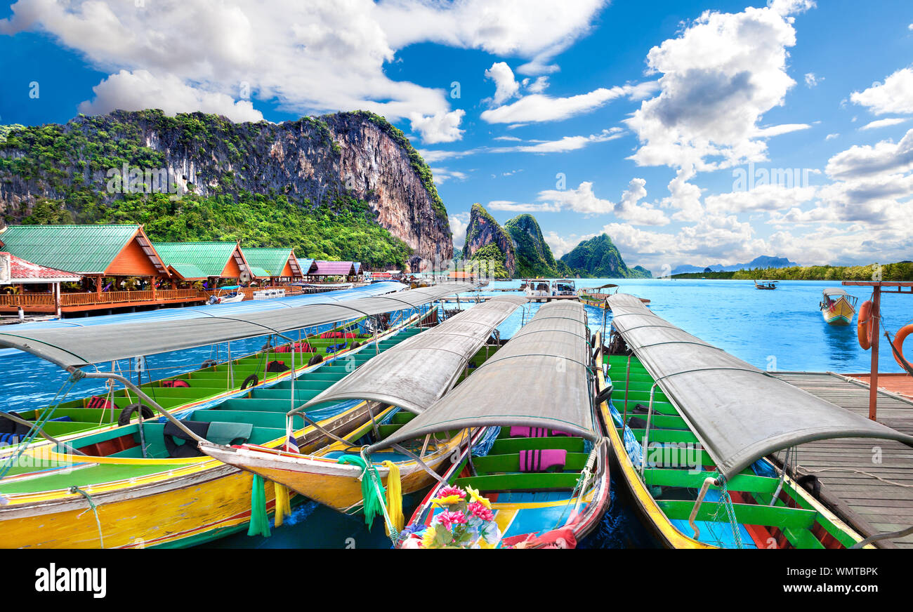 Landschaft Thailand Meer und Insel.Abenteuer und exotische Reise-Konzept.Scenic Phuket Landschaft.Seascape und paradiesischen Strand Stockfoto