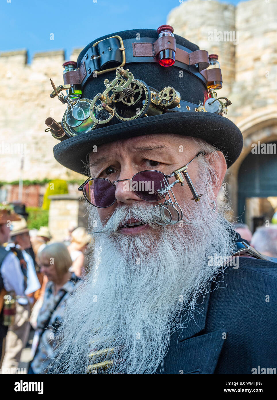 Lincoln, Lincolnshire, England, UK - Der größte Asyl Steampunk Festival auf der Erde befindet sich in der Stadt Lincoln gehalten Stockfoto