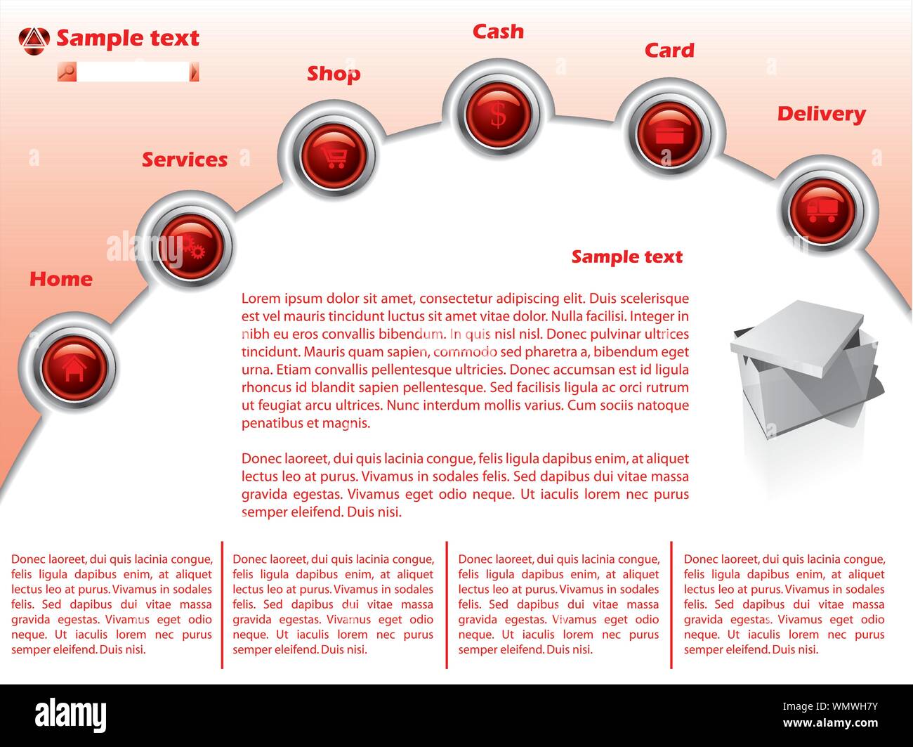 Web Template 15. Stock Vektor