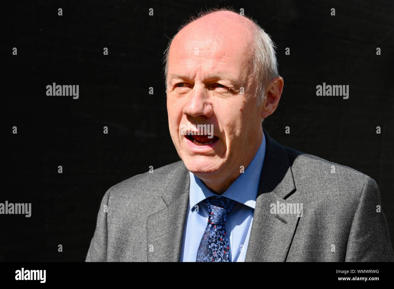 London, Großbritannien. 5. September 2019. Damian Grün. Konservative Abgeordnete für Ashford. College Green Interviews, Houses of Parliament, Westminster, London. UK Credit: michael Melia/Alamy leben Nachrichten Stockfoto