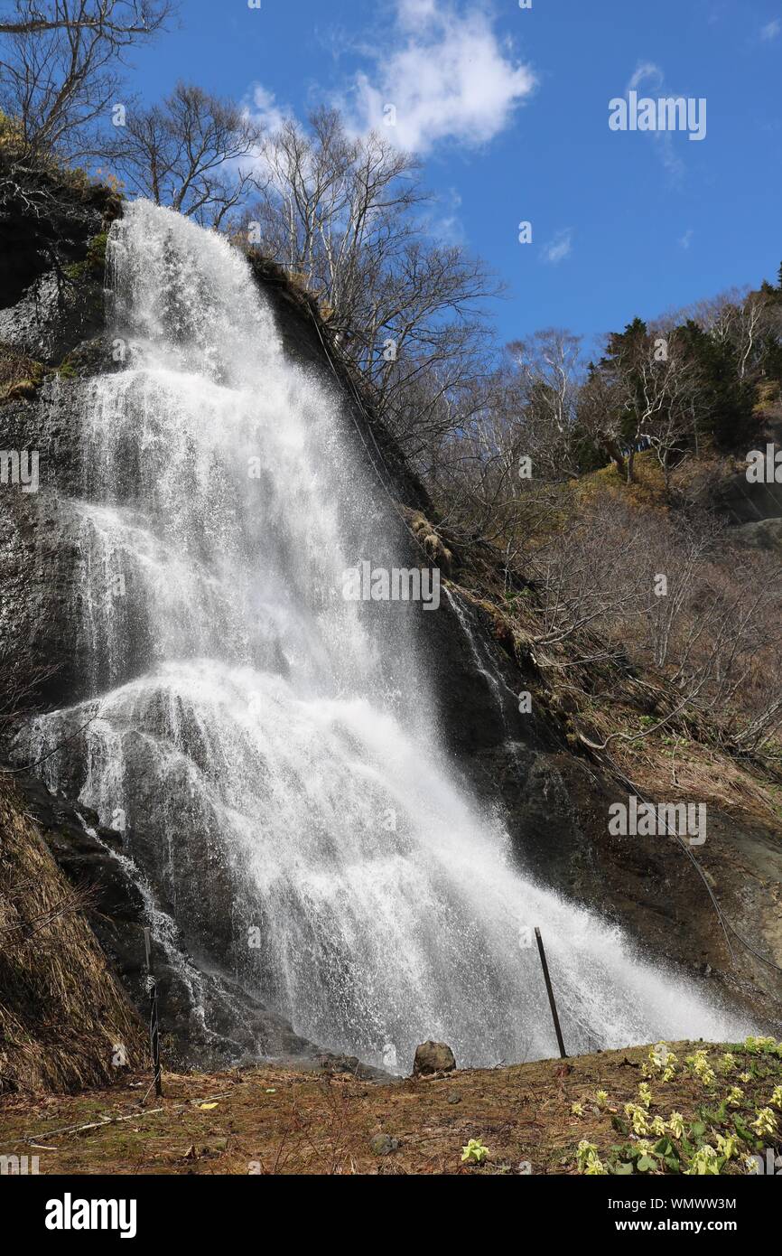 Seseki Wasserfall im Shiretoko Nationalpark auf Hokkaido Insel, Japan Stockfoto