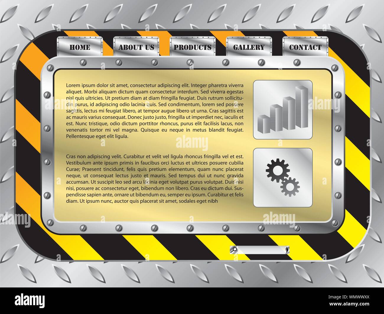 Bau style Web Template Stock Vektor