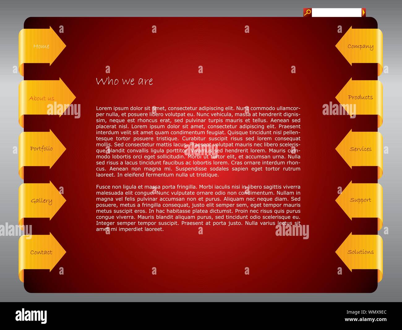 Ribbon Pfeil Web Template Stock Vektor