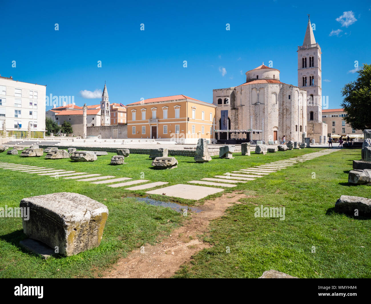 Sainte Mary Cathedral und Saint Donatus Kirche in Zadar, Kroatien Stockfoto