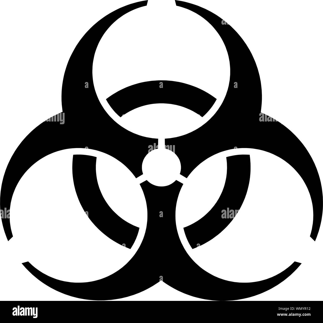 Absolut symmetrisch, genaue Emblem - Biohazard Stock Vektor