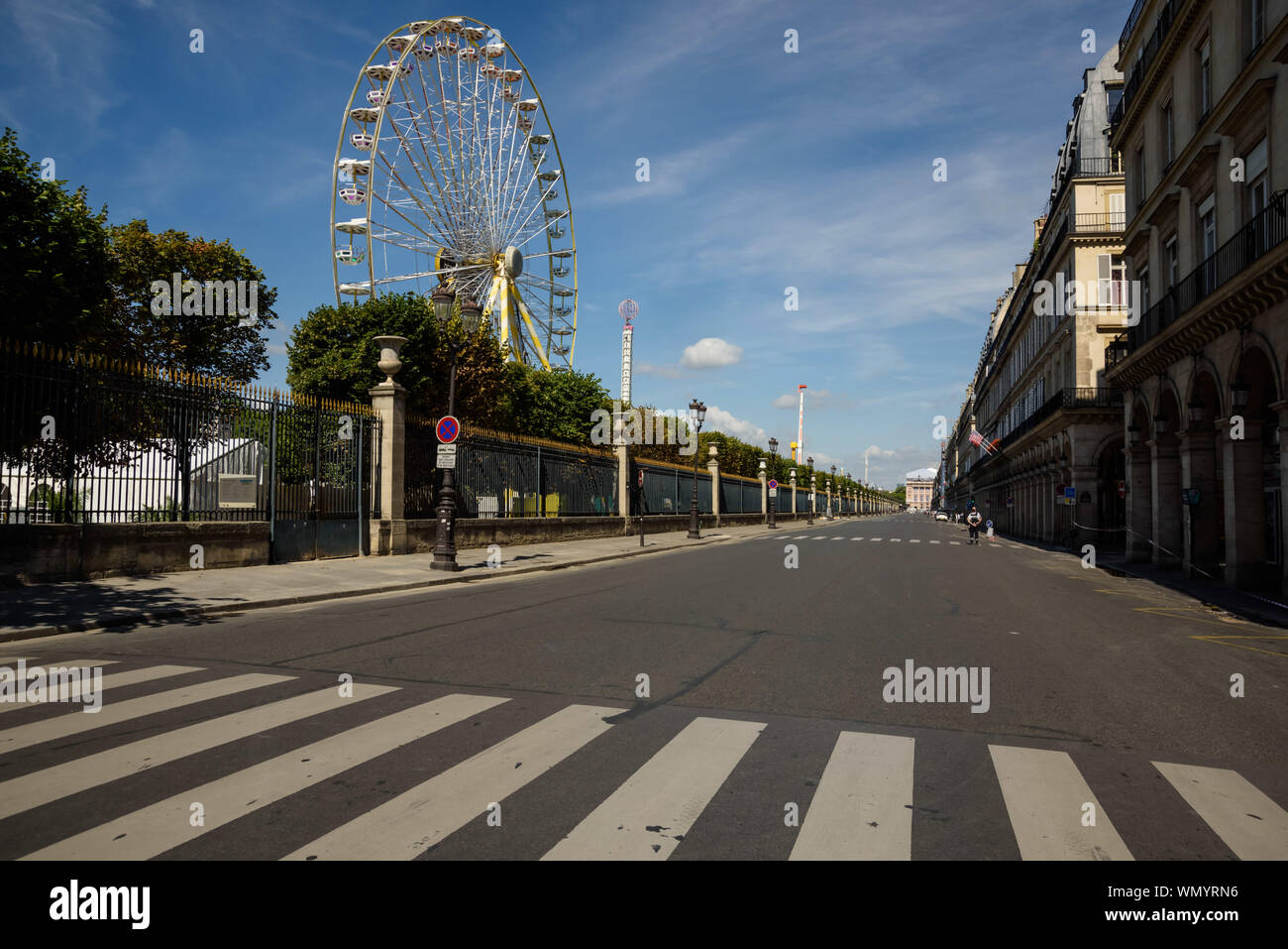 Paris, Rue Rivoli Und Tuillerien Stockfoto