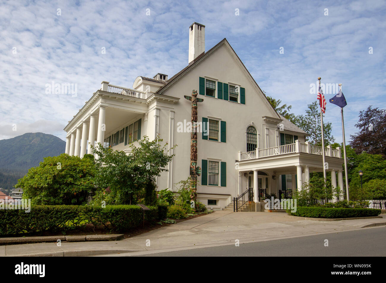 Der Alaska Governor's Mansion, bei 716 Calhoun Allee in Juneau, Alaska. Es wurde von James Knox Taylor entwickelt. Stockfoto
