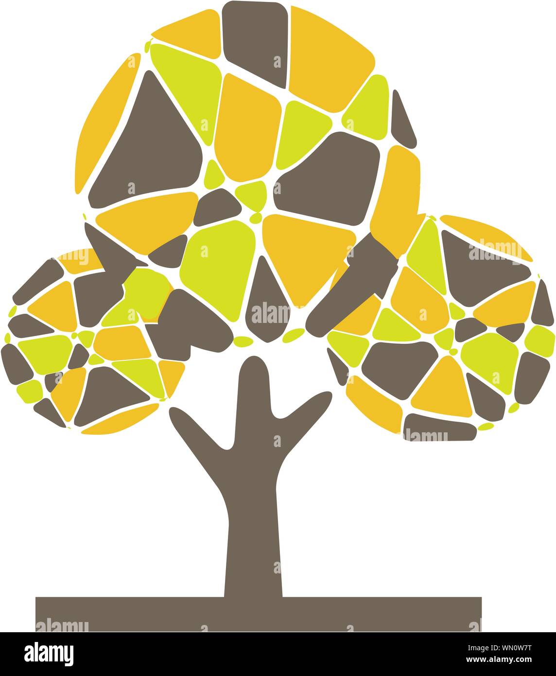 Retro-Baum. Vektor-illustration Stock Vektor