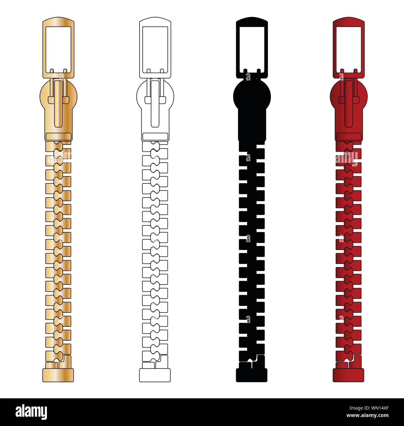 Reißverschlüsse Stock Vektor