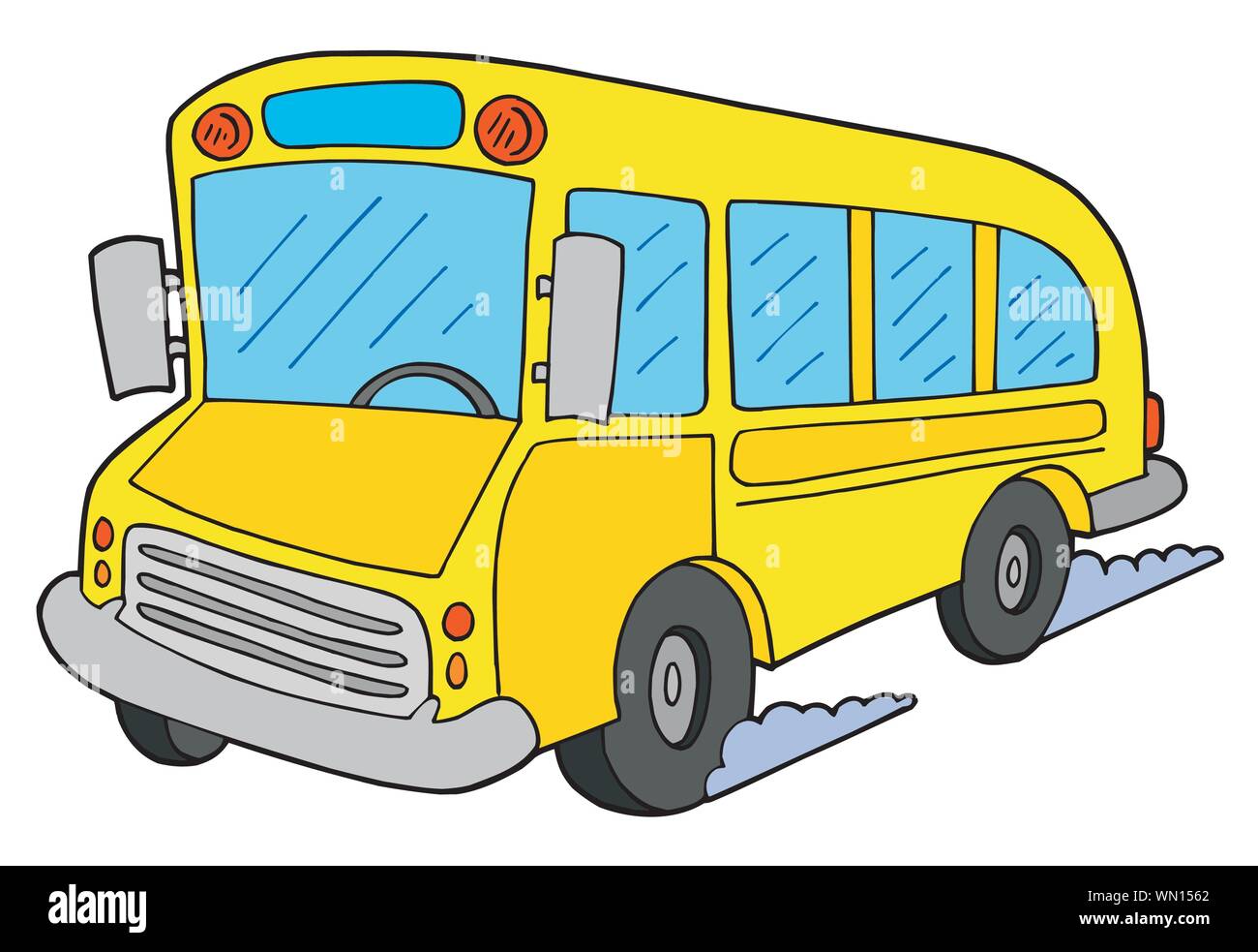 School Bus Vector Illustration Stock Vektor